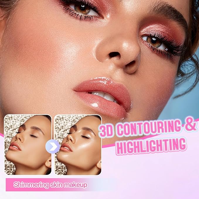 Crystal Jelly Glaze Eyeshadow Stick: Long Lasting Glitter Eye Shadow - Lightweight Highlighter Stick - Shimmering Skin Makeup for Eye, Body, Lip and Leg (04 Golden Girl)