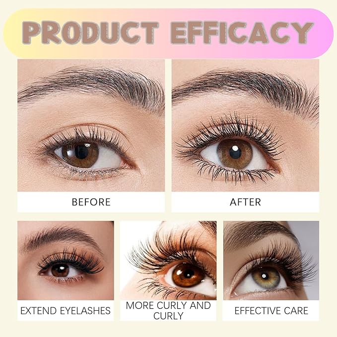 Bubble Mascara - anti-smudge, thick and long formula, anti-clumping, create thick and long eyelashes, enhance natural makeup effect, can be applied in layers to enhance curl (2 packs)