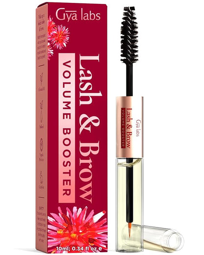 Gya Labs Lash and Brow Oil - 100% Pure Natual Organic Castor Oil Eyelash & Eyebrow Serum for Fuller-looking Lashes & Brows (0.34 Fl Oz)