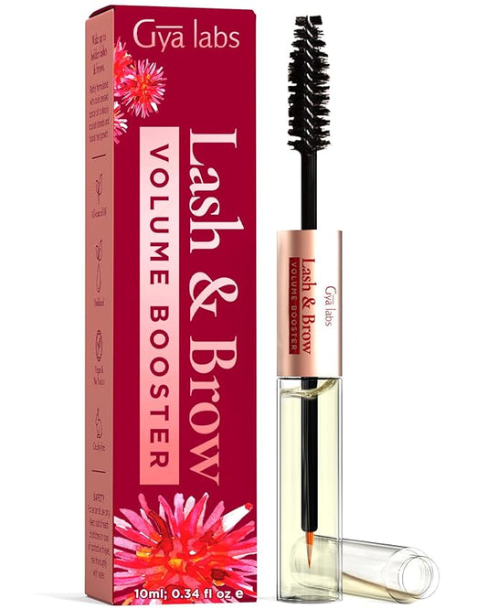 Gya Labs Lash and Brow Oil - 100% Pure Natual Organic Castor Oil Eyelash & Eyebrow Serum for Fuller-looking Lashes & Brows (0.34 Fl Oz)