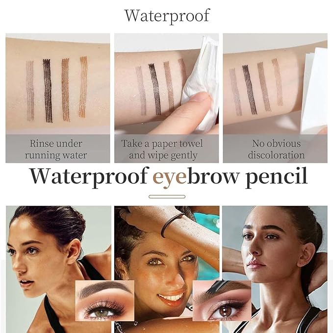 2024 New Magic Eyebrow Pencil, 3D Waterproof Microblading Contouring Pen, Long-Lasting Stay (Light Brown)