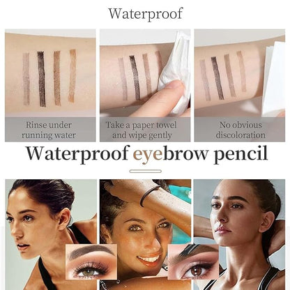 2024 New Magic Eyebrow Pencil, 3D Waterproof Microblading Contouring Pen, Long-Lasting Stay (Light Brown)
