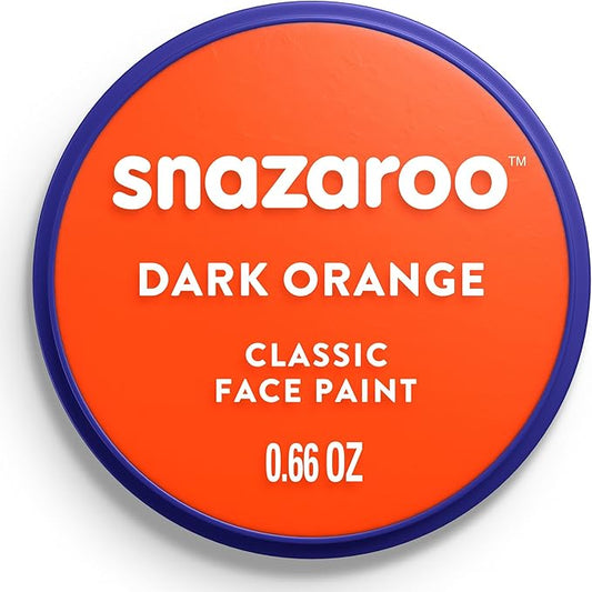 Snazaroo Classic Face and Body Paint, 18.8g (0.66-oz) Pot, Dark orange