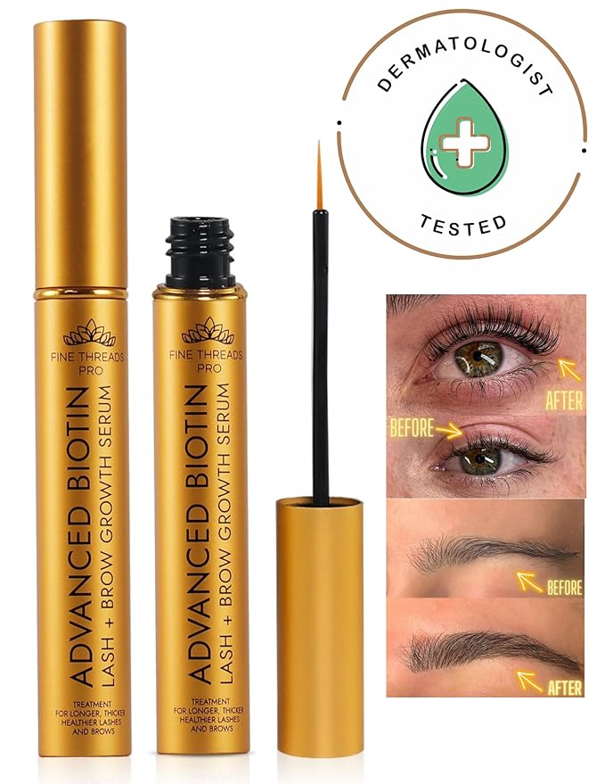 Physician Developed Advanced Eyelash Serum; 10ML Thicker Longer Healthier Lashes; Irritation free; Results in 2-6 Weeks