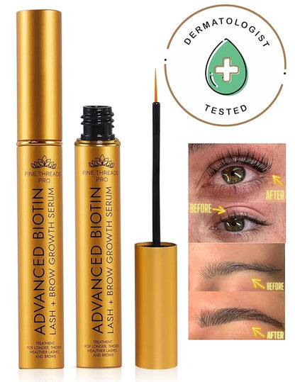 Physician Developed Advanced Eyelash Serum; 10ML Thicker Longer Healthier Lashes; Irritation free; Results in 2-6 Weeks