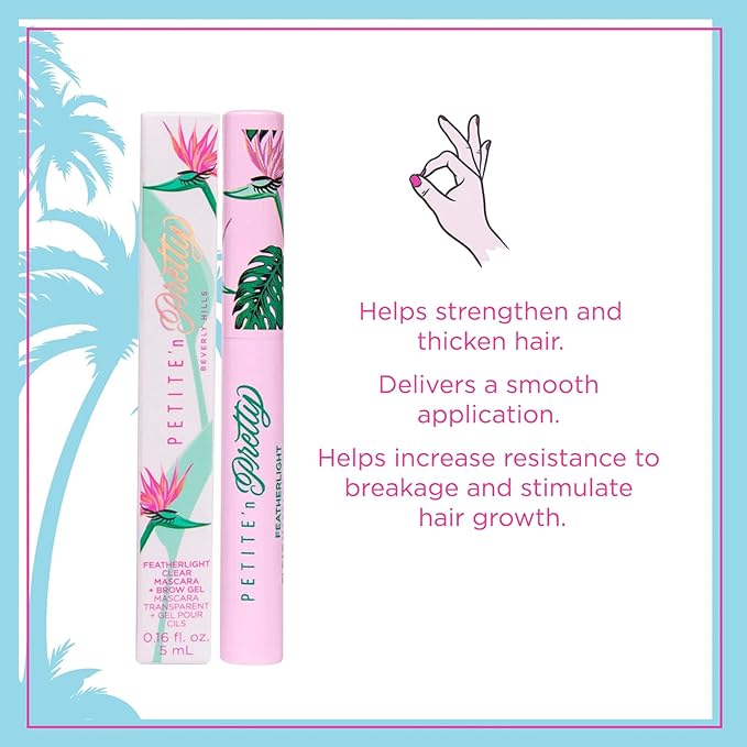 Petite 'n Pretty Best in Brow Makeup Kit - Featherlight Clear Mascara & Brow Gel, Eyebrow Pencil & Makeup Bag for Kids, Tweens and Teens - Natural, Clean, Non-toxic - Made in USA (Light)