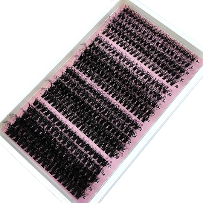 HBZGTLAD Fluffy Cluster Lashes 40D60D80D100D120D Natural Thick Eyelash Clusters D Curl Individual Lashes DIY Eyelashes Extension (40D60D80D100D)