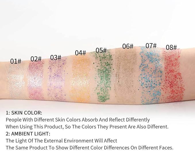 Body Glitter Stick, 4 PCS, Sparkling Holographic Mermaid Paint Sequins Shimmer Eyeshadow, Mermaid Holographic Glitter Gel, Waterproof Chunky Makeup Multiuse Glitter for Face Hair Nails, 036