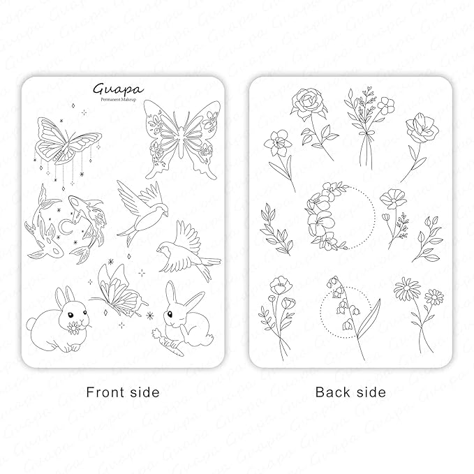 2 Pcs Tiny Tattoo Practice Skins, Small Deluxe Mini Silicone Finger Semi Permanent Tattoo Latex Pad for Training (Tiny #2 - White Pad -2PCS)
