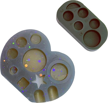 Lash Lift and Tint Palette Eyelash Perm Brow Lamination Lotion Container Tint Dye Mixing Dish Tattoo Ink Cup, Nail Glitter Palettes, Lash Lift Adhesives Tray. 2 Size Silicone Lami Mia Plate Tab