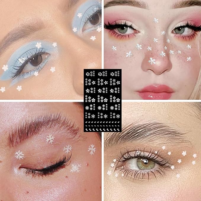 Body Glitter, Silver Face Glitter & 4 Sheets Face Gems Sticker Singer Concerts Music Festival Rave Accessories Mermaid Face Glitter Face Paint Chunky Hair Sparkling Body Glitter for Women 50ml