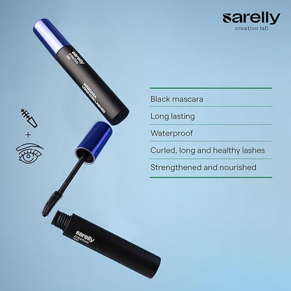 SARELLY CREATIVO LAB | Long Cow Lashes Mascara | Argan Oil Castor Oil Olive Oil | Long-Lasting Beauty Makeup Cute Stuff
