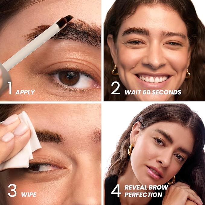 Wonderskin Wonder Blading Brow Stain & Go Masque - Long Lasting Eye Brow Tint, Transfer Proof and Smudge Proof Eyebrow Tint Stain (Brunette)