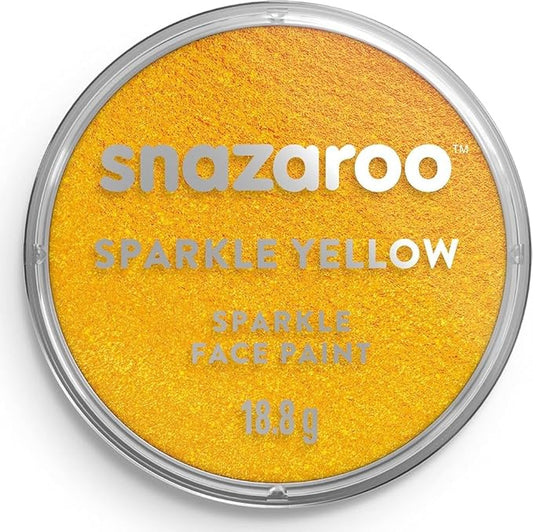 Snazaroo Sparkle Face and Body Paint, 18.8g (0.66-oz) Pot, Sparkle Yellow