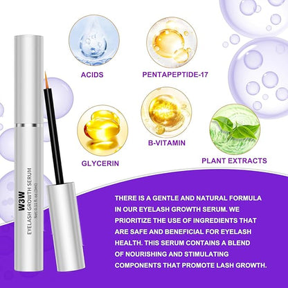Lash Serum,Eyelash Serum,Eyelash Growth Serum - Rapid Eyelash Growth Serum for tronger, Healthier Lashes & Brows, Vegan & Cruelty-Free (1 PCS)