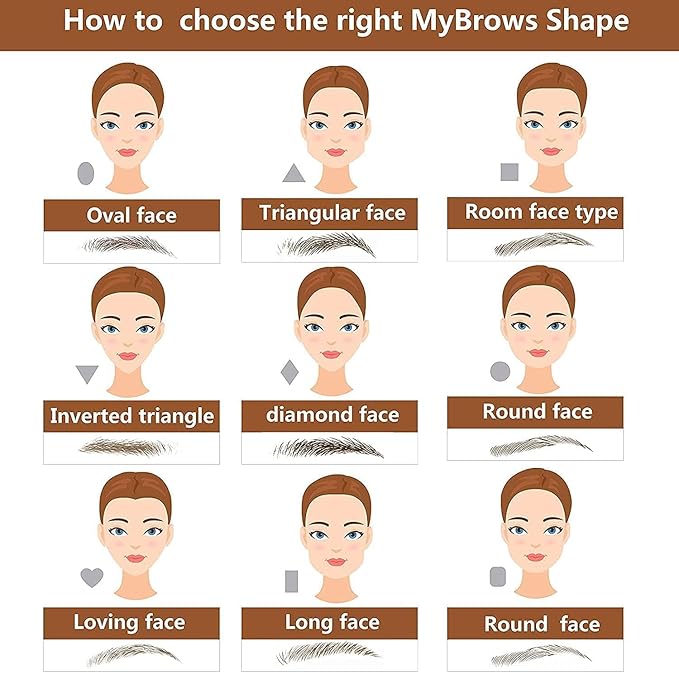 40 Pairs 6D Hair-Like Eyebrow Stickers Waterproof Natural Fake Tattoo Eyebrows Transfers Temporary Brow Tattoo Peel Off Grooming Shaping Sticker for Woman Makeup Tool