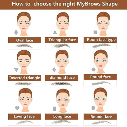 40 Pairs 6D Hair-Like Eyebrow Stickers Waterproof Natural Fake Tattoo Eyebrows Transfers Temporary Brow Tattoo Peel Off Grooming Shaping Sticker for Woman Makeup Tool