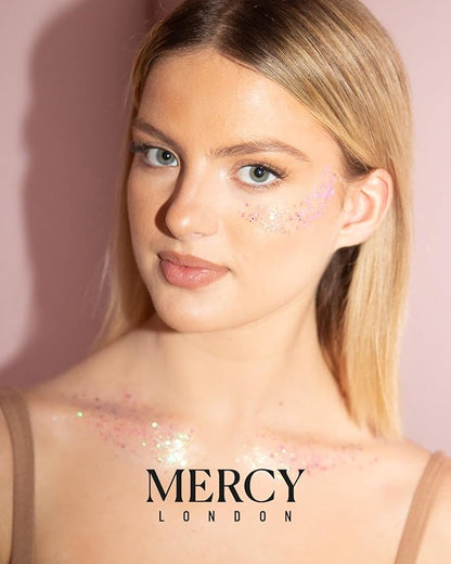 MERCY LONDON Glitter Glitz Unicorn Gel - 50ml Chunky Glitter Gel for Hair, Eye and Body