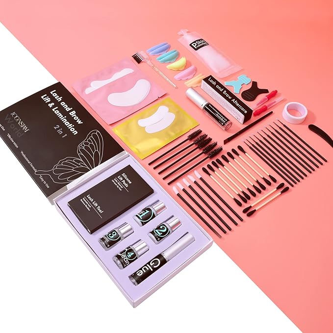 Lash Lift Kit, Lash Lifting and Brow Lamination 2 in 1, DIY Eyelash Perm At Home, Perming Lashes With Strong Glue(lash and eyebrow lift kit)