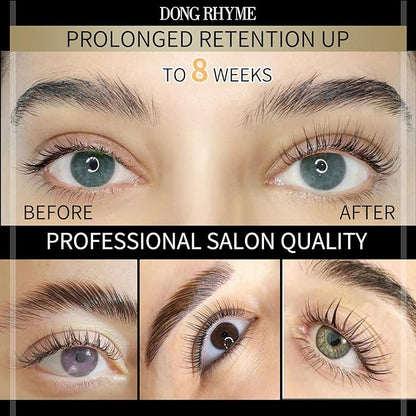 Lash Lift Kit, Sachet Eyelash Perm Kit, 2 In 1 Lash Brow Lamination Kit, Semi-Permanent Eyebrow Eyelash Lifting Curling Perming Professional for Salon DIY at Home by DONG RHYME