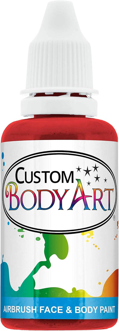1-oz Crimson Red Water Based Airbrush Body Art & Face Paint