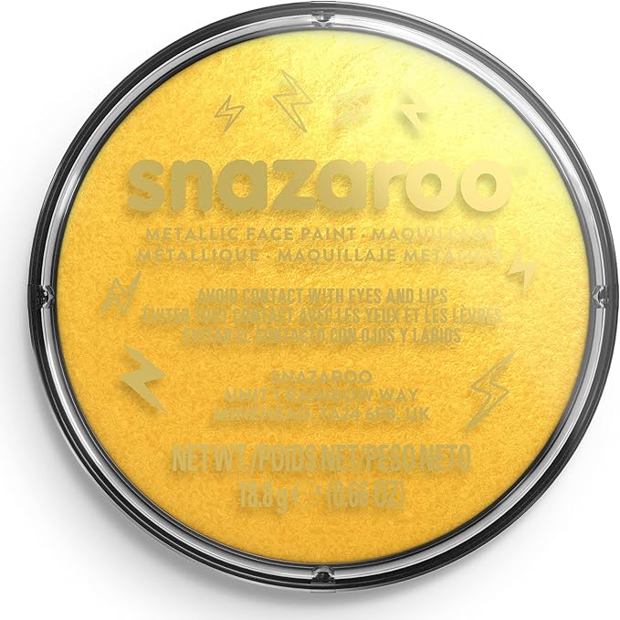 Snazaroo Metallic Face and Body Paint, 18.8g (0.66-oz) Pot, Gold