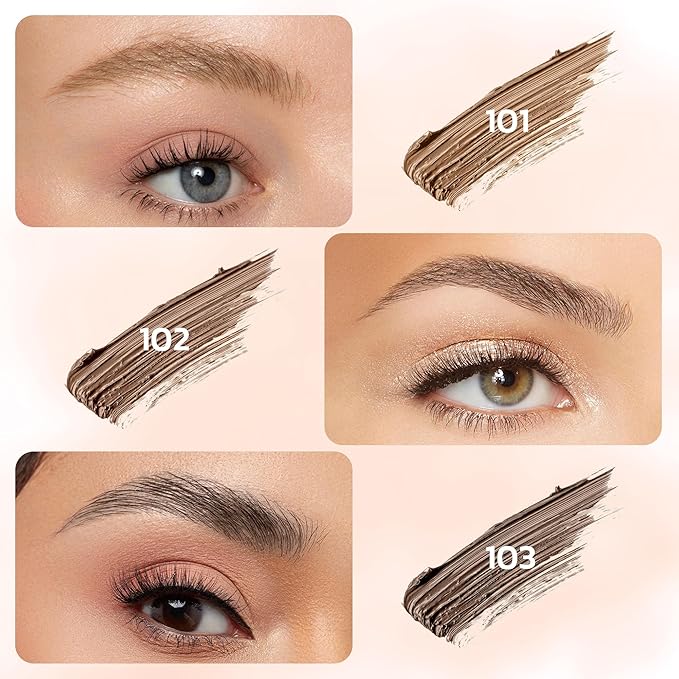 Waterproof Tinted Brow Gel-Long Lasting Smudgeproof Liquid Eyebrow Makeup, Brow Tint for Women Create Fuller & Defined Brows (Deep brown),Eye Brow Filler,Volumizing Enhance Brow Mascara