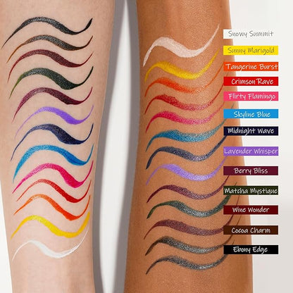 Liquid Eyeliner, Neon Pink Eyeliner Pen, Ultra Fine Pink Eye Liner, High Pigmented Colored Liquid Eyeliner, Felt & Flexible Tip Applicator for Precise Line Application, (Flirty Flamingo)