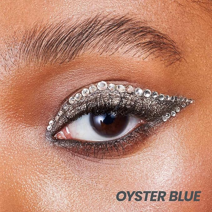 Wonderskin 1440 Longwear Eyeliner (Oyster Blue) with Wonderskin Black Mascara