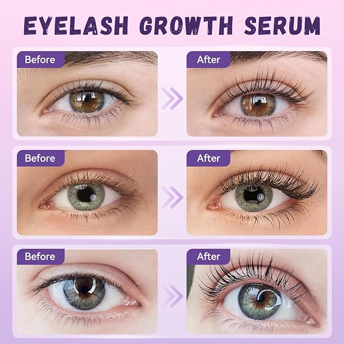 Eyelash Enhance Serum - Eyelash Enhancers & Primers - Purple - Promotes Natural Lash Growth for Longer, Fuller Lashes