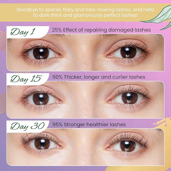 Eyelash Growth Serum All-Natural Lash Enhancer Helps You Achieve Longer Thicker & Fuller Eyelashes It Boosts Growth For Stronger Healthier Lashes New Beauty Essential (3ml)