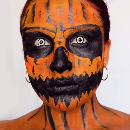 CCbeauty Orange Face Paint Stick,Face Painting Kit,Non Toxic SFX Makeup For Tiger Pumkin Ompa Lompa Halloween Costume Cosplay,Professional Body Paint,Full Coverage Painting Foundation + Makeup Sponge