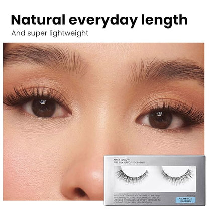 Camera’s Rolling False Eyelashes Natural Look - Natural False Lashes - Soft Thin Clear Band - Natural Lashes