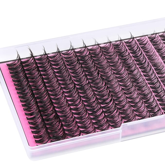 FANXITON Lash Clusters 280 Pcs Wispy Lash Clusters D 8-16 MM Mix Natural Eyelash Clusters 40D Individual Eyelash DIY Lash Extensions at Home(40D)