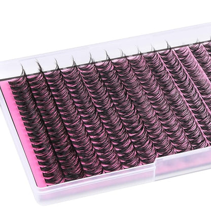 FANXITON Lash Clusters 280 Pcs Wispy Lash Clusters D 8-16 MM Mix Natural Eyelash Clusters 40D Individual Eyelash DIY Lash Extensions at Home(40D)