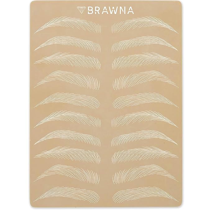6 pcs Microblading Practice Skin - Inkless Double Sided Practice Skin For Eyebrow Tattoos - Fake Skin Sheets - Microblading Supplies - Microshading Kit - PMU Supply