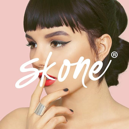 Skone Cosmetics Tattooed Eyeliner & Waterproof Mascara Bundle Duo - Pigmented Liquid Eye Liner & Quality-Smudge Proof Lashes Volumizing Mascara - Black Waterproof Eyeliner and Mascara Set