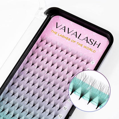 Eyelash Extensions 3D 4D 5D 6D 8D 9D 10D Thickness 0.07/0.1 C/D Curl Eyelashes Middle Stem Premade Fans Russian Volume Lash Extensions Supplies (Middle Stem 12D-0.07-C-8-15mm)