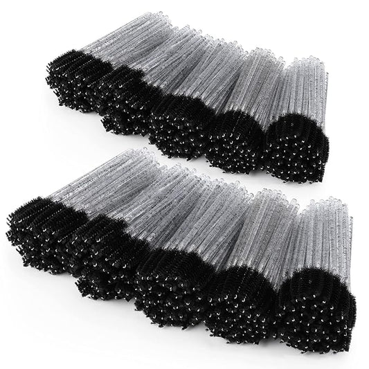 Tbestmax 1000 Disposable Mascara Wands Eyelash Brush Spoolies for Eyebrow Eye Lash Extension Black