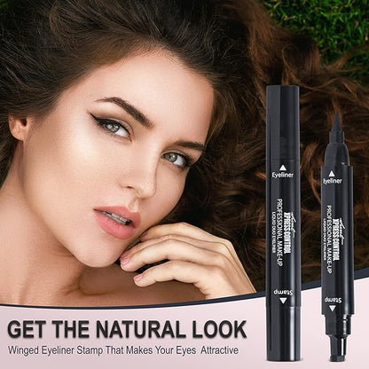 Secret Xpress Control Winged Eyeliner Stamp Waterproof Long Lasting Liquid Black Pen Cat Eye Matte Eye Makeup (Black - 1 Pack)
