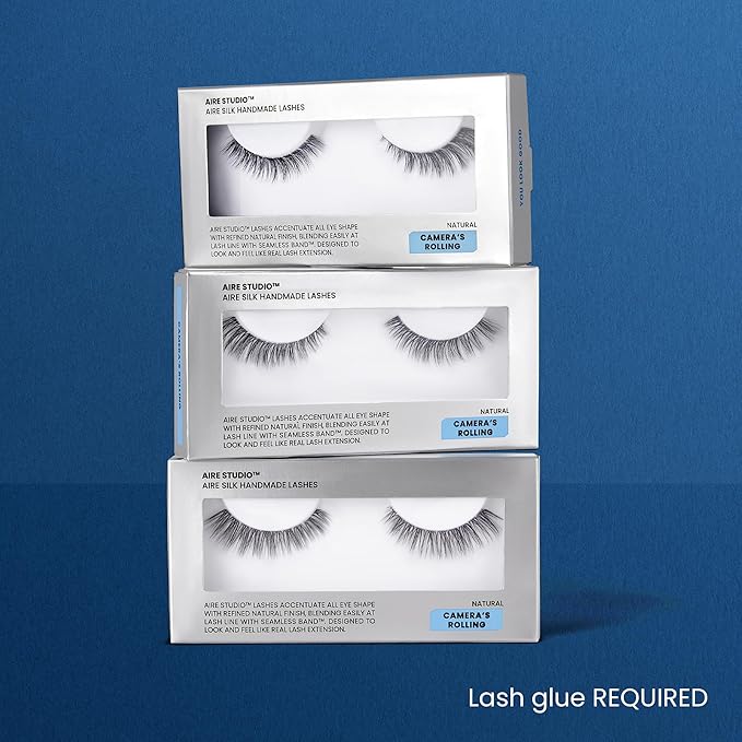 Camera’s Rolling False Eyelashes Natural Look - Natural False Lashes - Soft Thin Clear Band - Natural Lashes