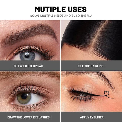 4Pcs Curved Eyebrow Pencils for Women Create Natural Hair Like Brows