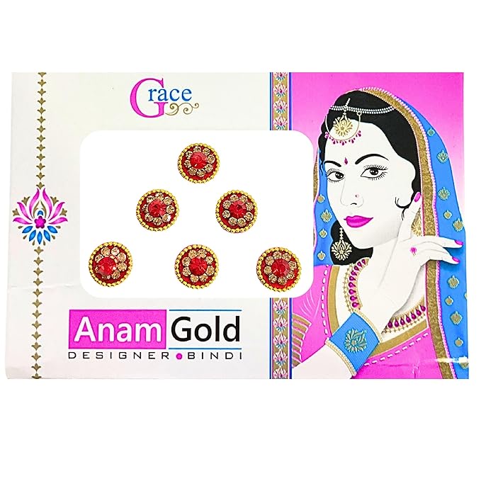 Bridal Bindis for Women – Diamond Design Maroon Color Bindis for All Occasions, Perfect for Prosperous Festivals and Special Celebrations (Design 1)