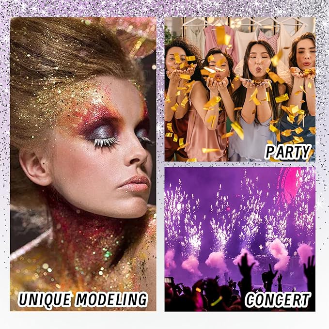 DAGEDA Body Glitter Stick,Face Glitter Gel Mermaid Sequins Glitter for Hair Nail,Chunky Glitter Eyeshadow for Rave Accessories Stage Halloween Festival Makeup(Purple Glitter)