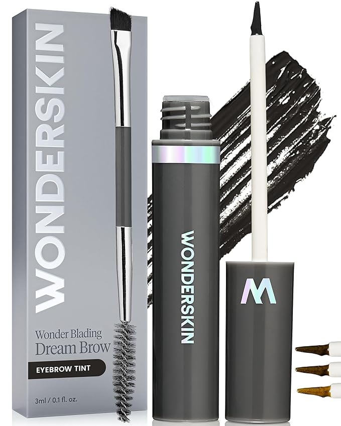 Wonderskin Dream Brow Eye Brow Gel, Long Lasting Eyebrow Gel, Waterproof, Transfer Proof Tinted Filler Eyebrow Mascara (Black)