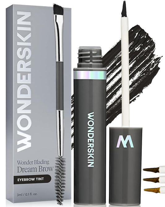 Wonderskin Dream Brow Eye Brow Gel, Long Lasting Eyebrow Gel, Waterproof, Transfer Proof Tinted Filler Eyebrow Mascara (Black)