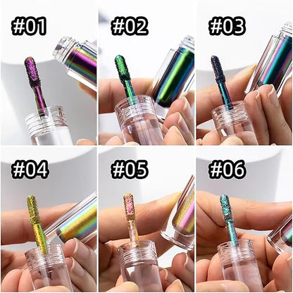 R.Y.M Liquid Eyeshadow Glitter Eye Makeup Shimmer Waterproof Long Lasting Glitter Mascara Chameleon Eyeshadow for Party Festival Eye Makeup (2#, 0.06 Ounce (Pack of 1))