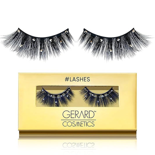 Gerard Cosmetics #BlingAlong #Lashes, Rhinestone Eyelashes for a Full and Flirty Look, Perfectly Curled False Lashes, Cruelty Free & Vegan (1 Pair)