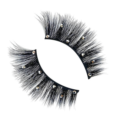 Gerard Cosmetics #BlingAlong #Lashes, Rhinestone Eyelashes for a Full and Flirty Look, Perfectly Curled False Lashes, Cruelty Free & Vegan (1 Pair)