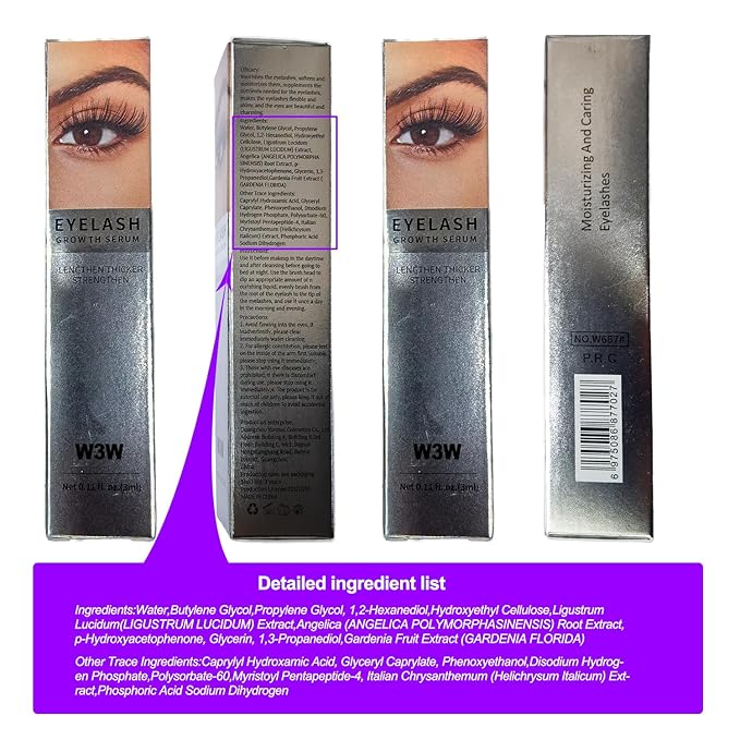 Lash Serum,Eyelash Serum,Eyelash Growth Serum - Rapid Eyelash Growth Serum for tronger, Healthier Lashes & Brows, Vegan & Cruelty-Free (1 PCS)